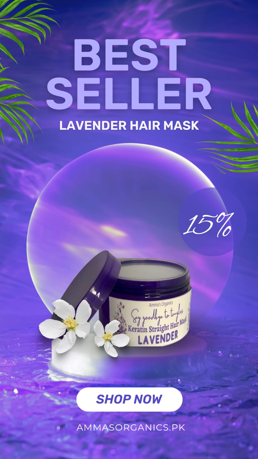 Lavender Keratin Straight Hair Mask